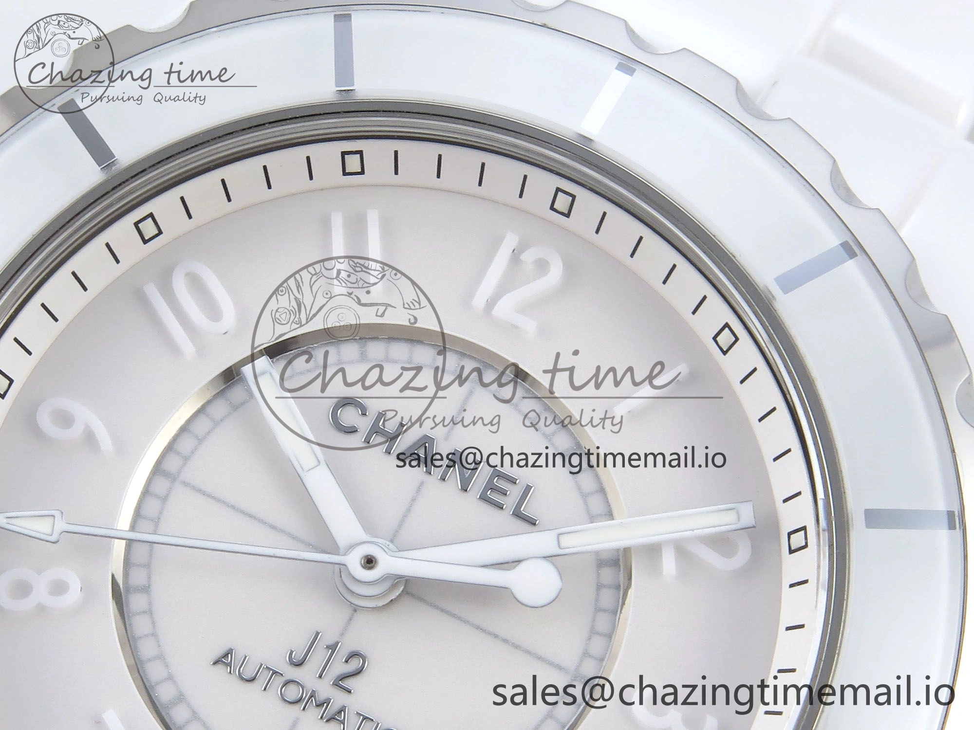 J13 38mm White Ceramic HTF 1:1 Best Edition White Dial Numbers Makers on Bracelet A2892