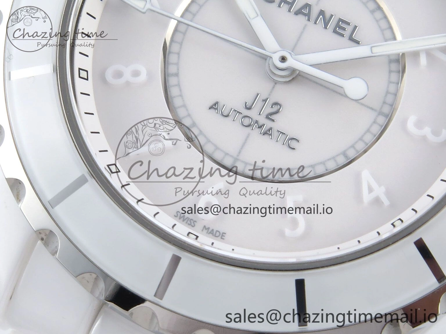J13 38mm White Ceramic HTF 1:1 Best Edition White Dial Numbers Makers on Bracelet A2892
