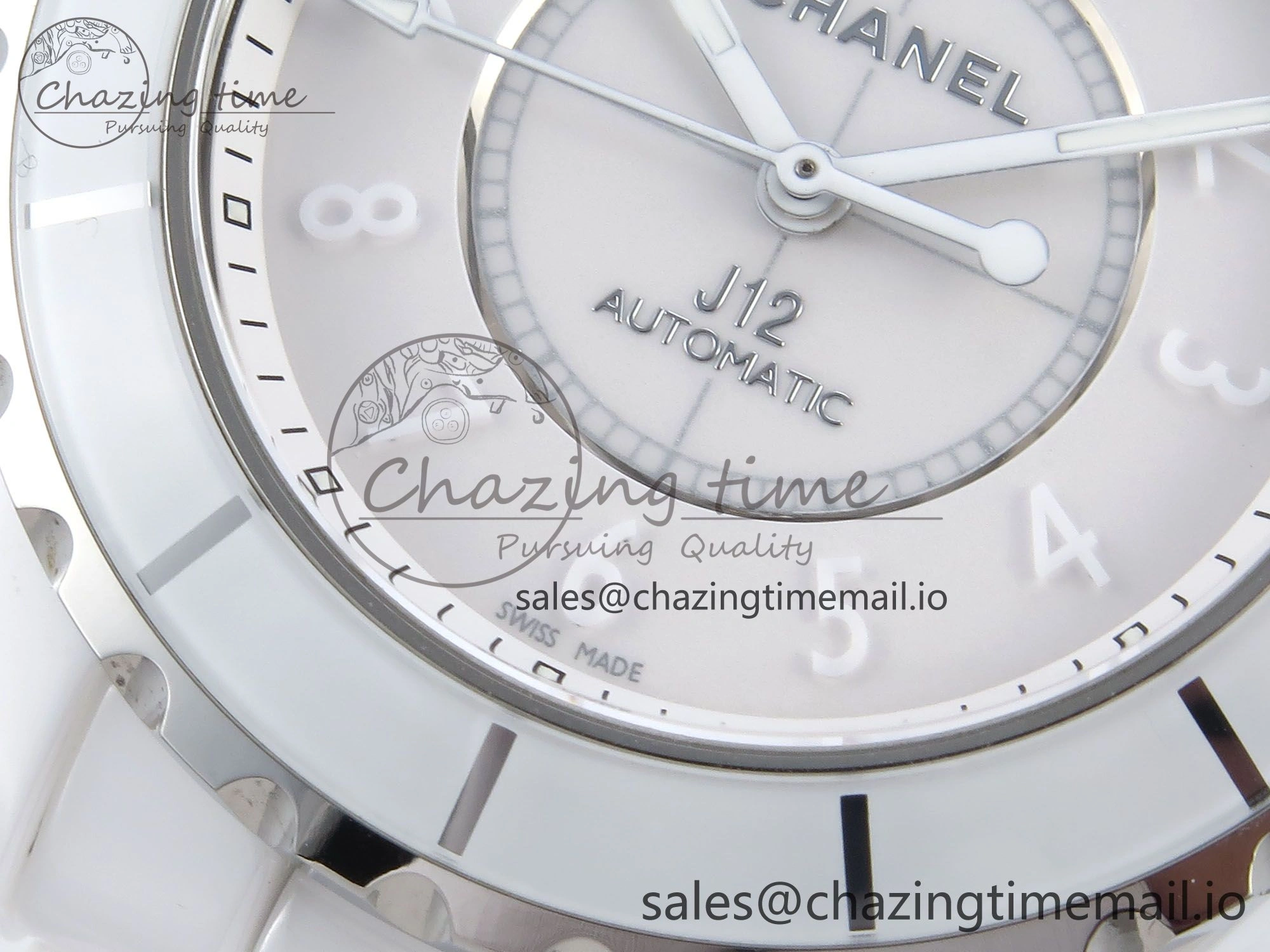 J13 38mm White Ceramic HTF 1:1 Best Edition White Dial Numbers Makers on Bracelet A2892