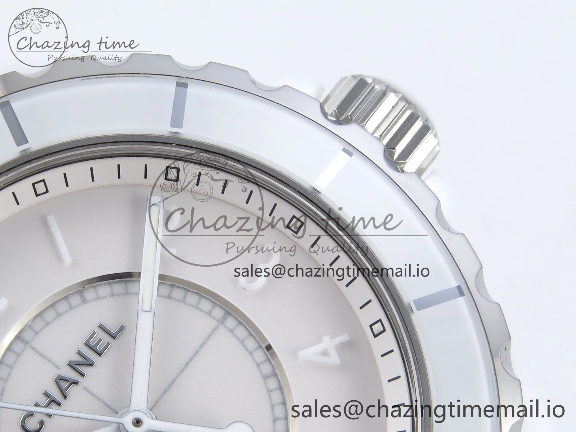 J13 38mm White Ceramic HTF 1:1 Best Edition White Dial Numbers Makers on Bracelet A2892