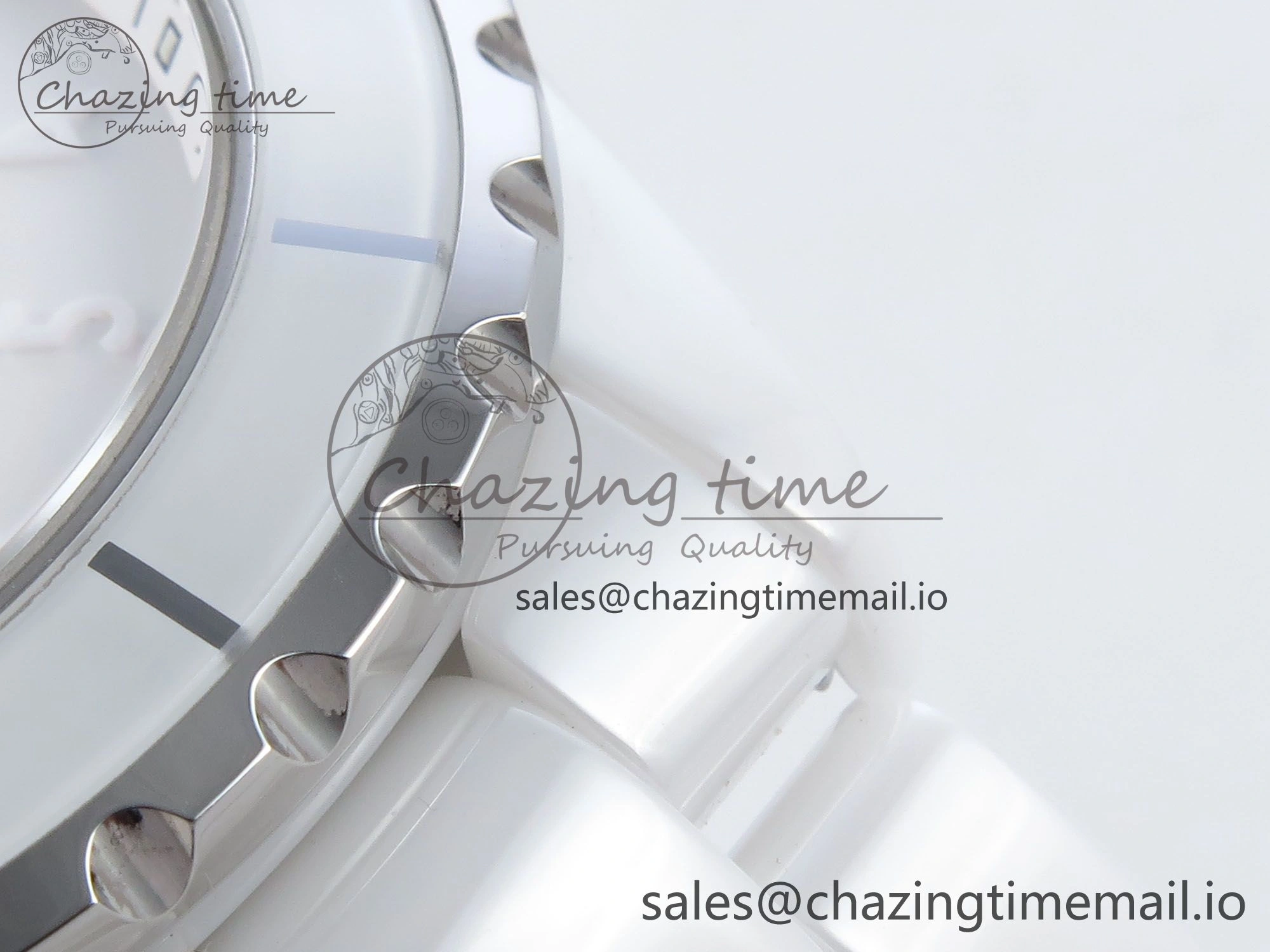 J13 38mm White Ceramic HTF 1:1 Best Edition White Dial Numbers Makers on Bracelet A2892