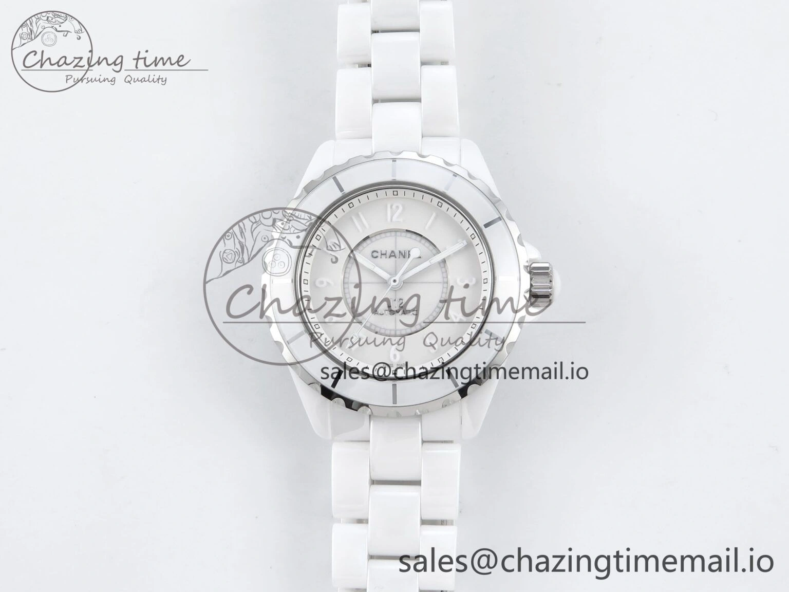 J13 38mm White Ceramic HTF 1:1 Best Edition White Dial Numbers Makers on Bracelet A2892
