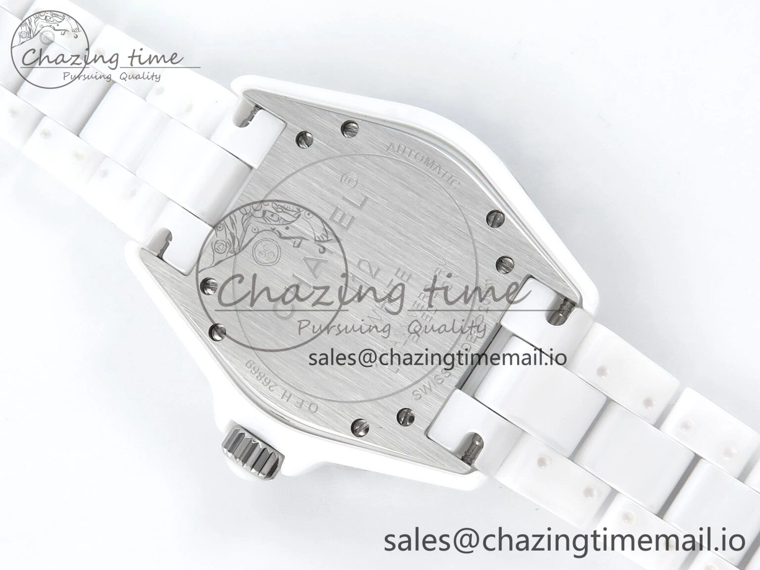 J13 38mm White Ceramic HTF 1:1 Best Edition White Dial Numbers Makers on Bracelet A2892