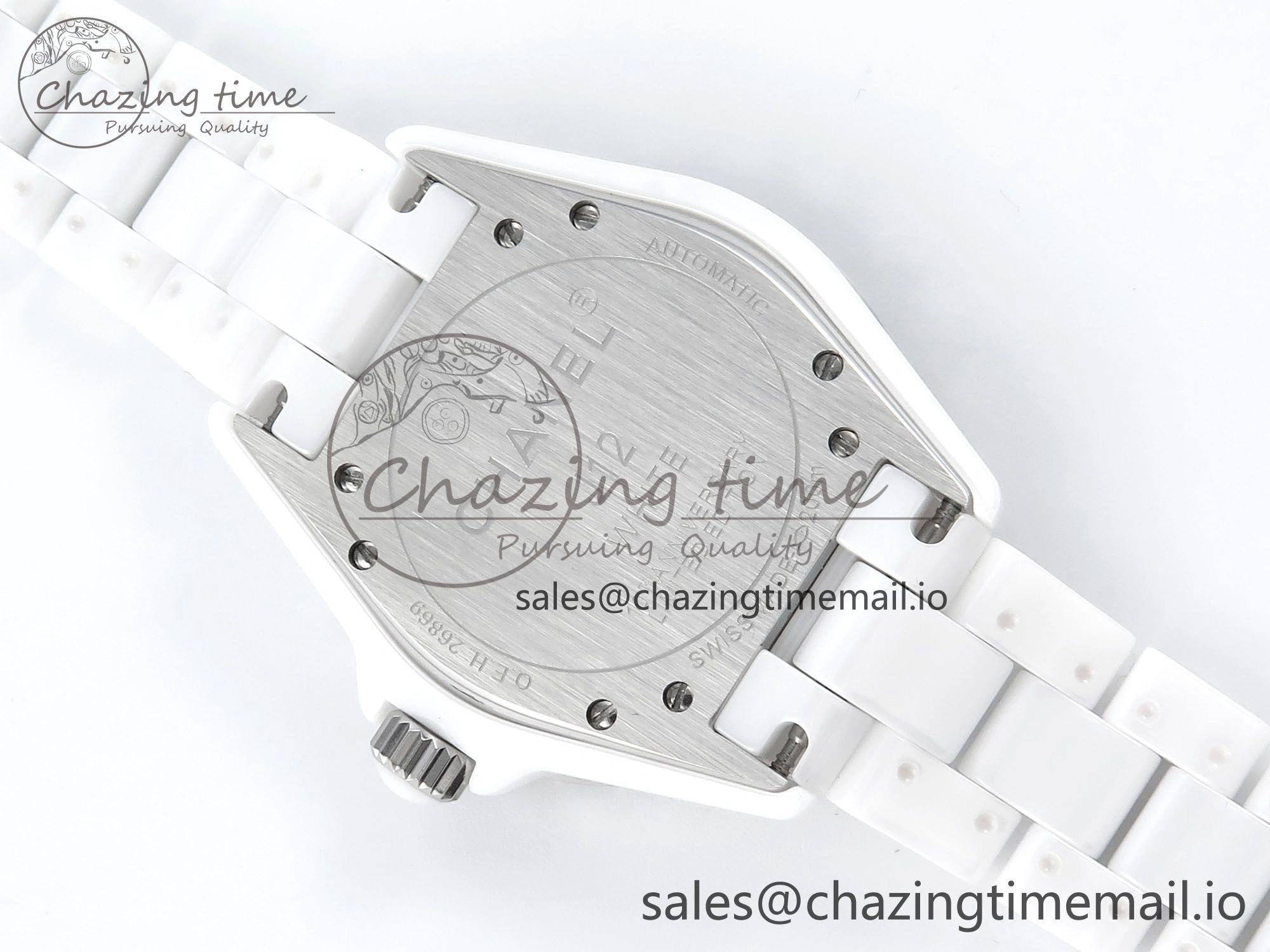 J13 38mm White Ceramic HTF 1:1 Best Edition White Dial Numbers Makers on Bracelet A2892