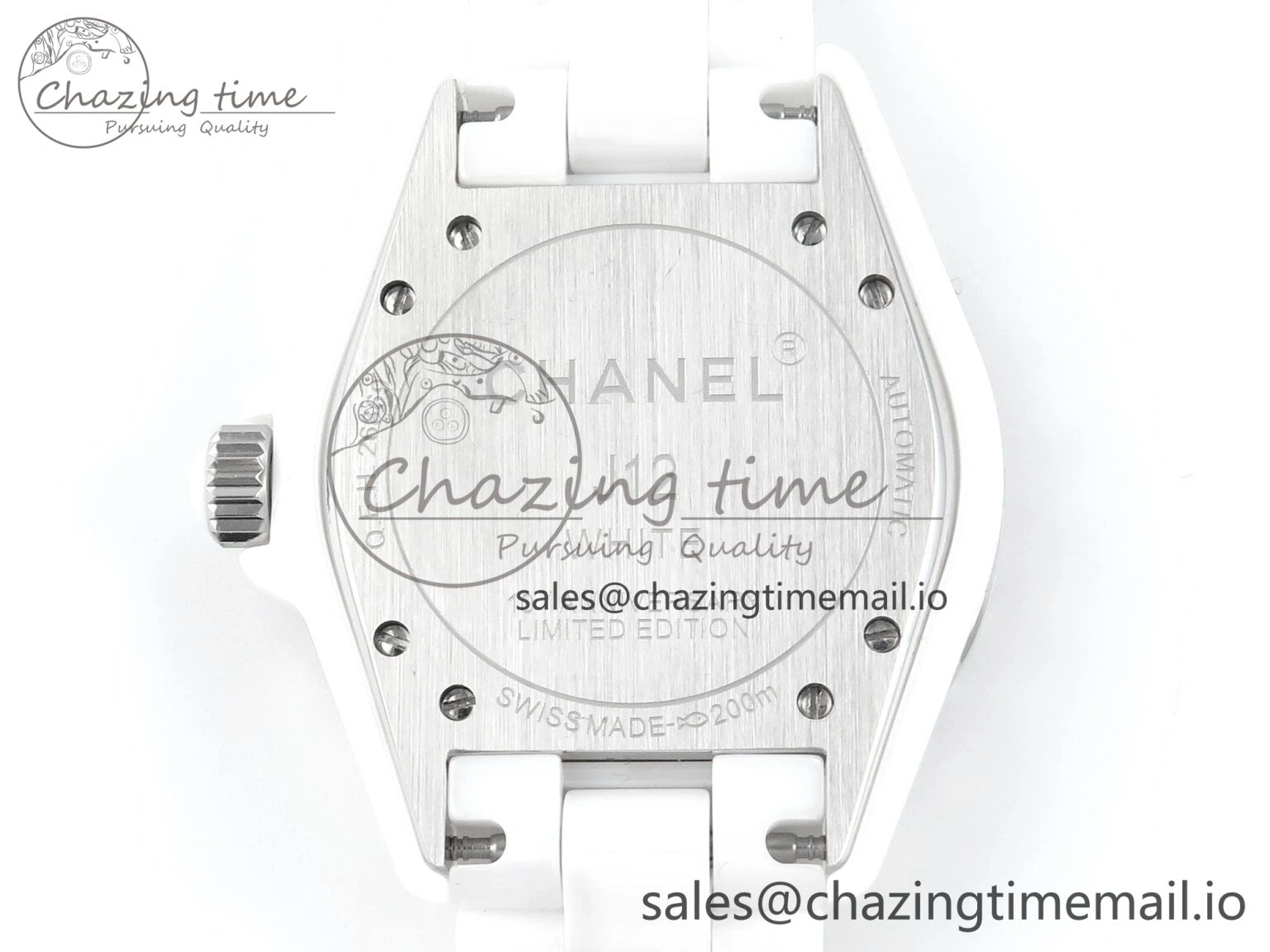 J13 38mm White Ceramic HTF 1:1 Best Edition White Dial Numbers Makers on Bracelet A2892