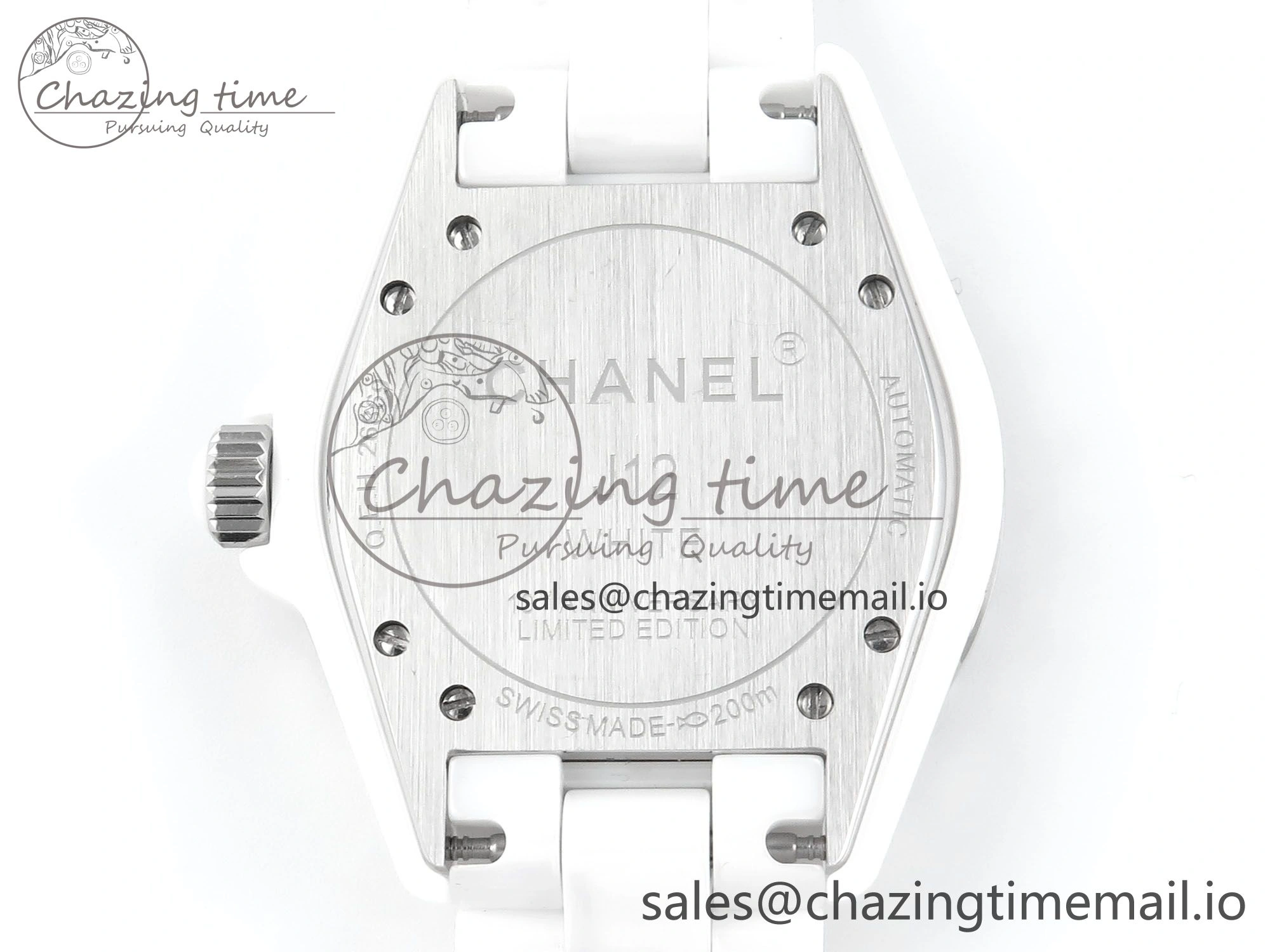 J13 38mm White Ceramic HTF 1:1 Best Edition White Dial Numbers Makers on Bracelet A2892