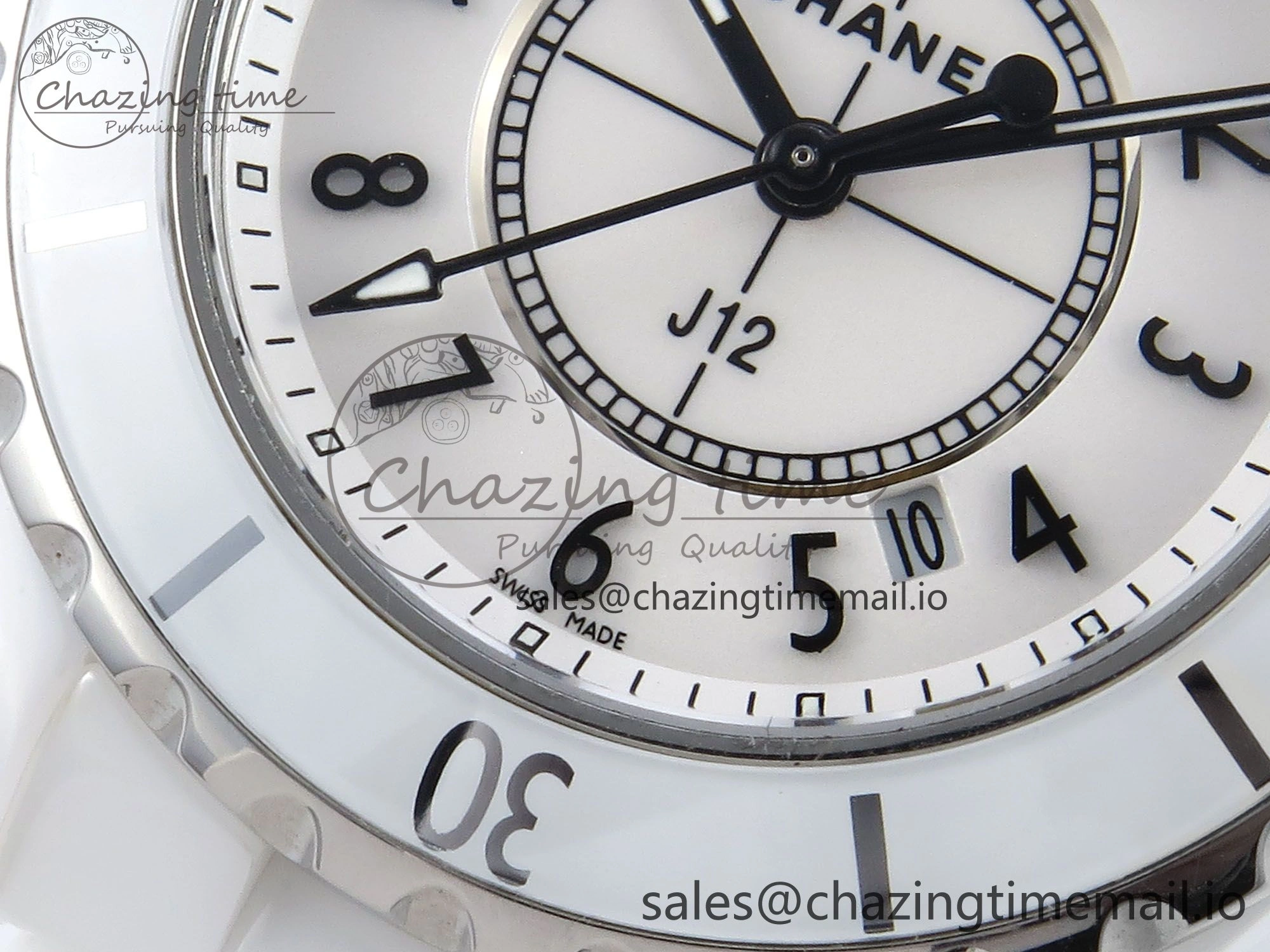 J13 38mm White Ceramic HTF 1:1 Best Edition White Dial on Bracelet Swiss Quartz