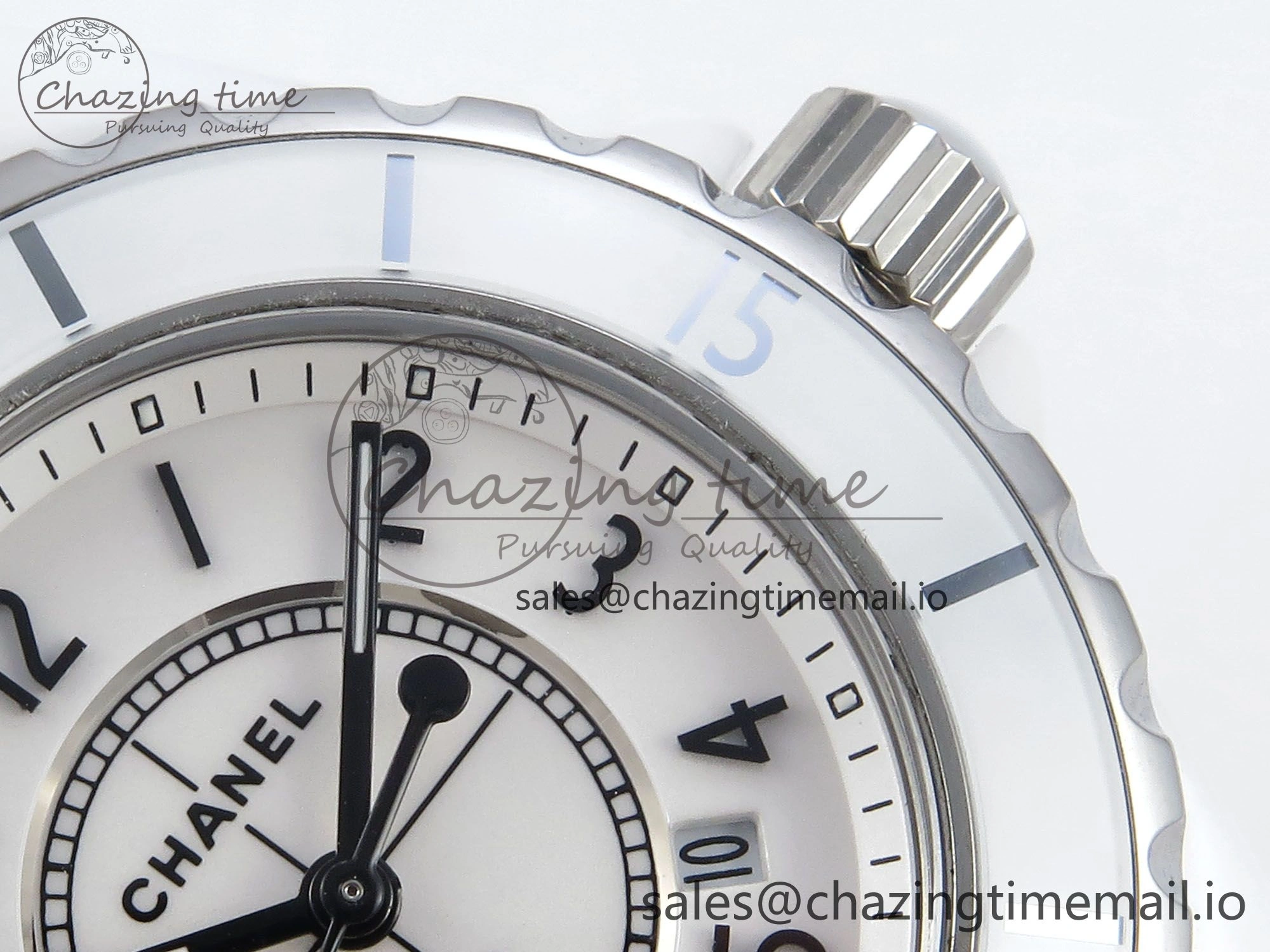 J13 38mm White Ceramic HTF 1:1 Best Edition White Dial on Bracelet Swiss Quartz