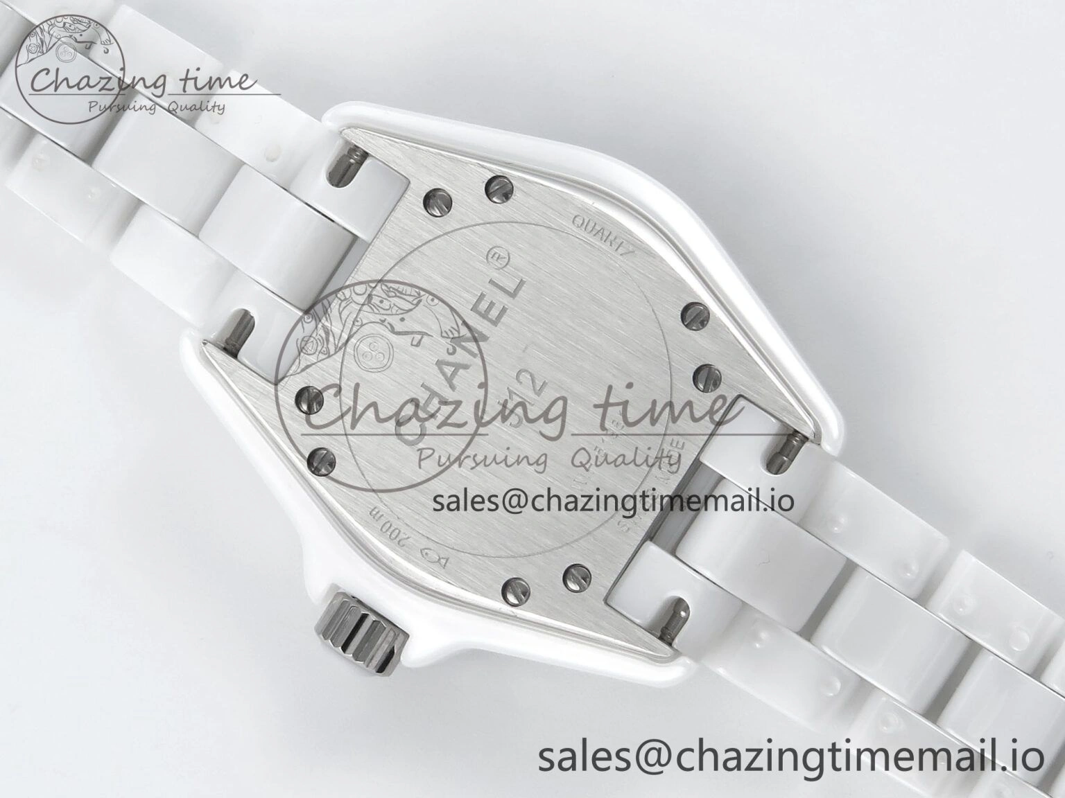 J13 38mm White Ceramic HTF 1:1 Best Edition White Dial on Bracelet Swiss Quartz
