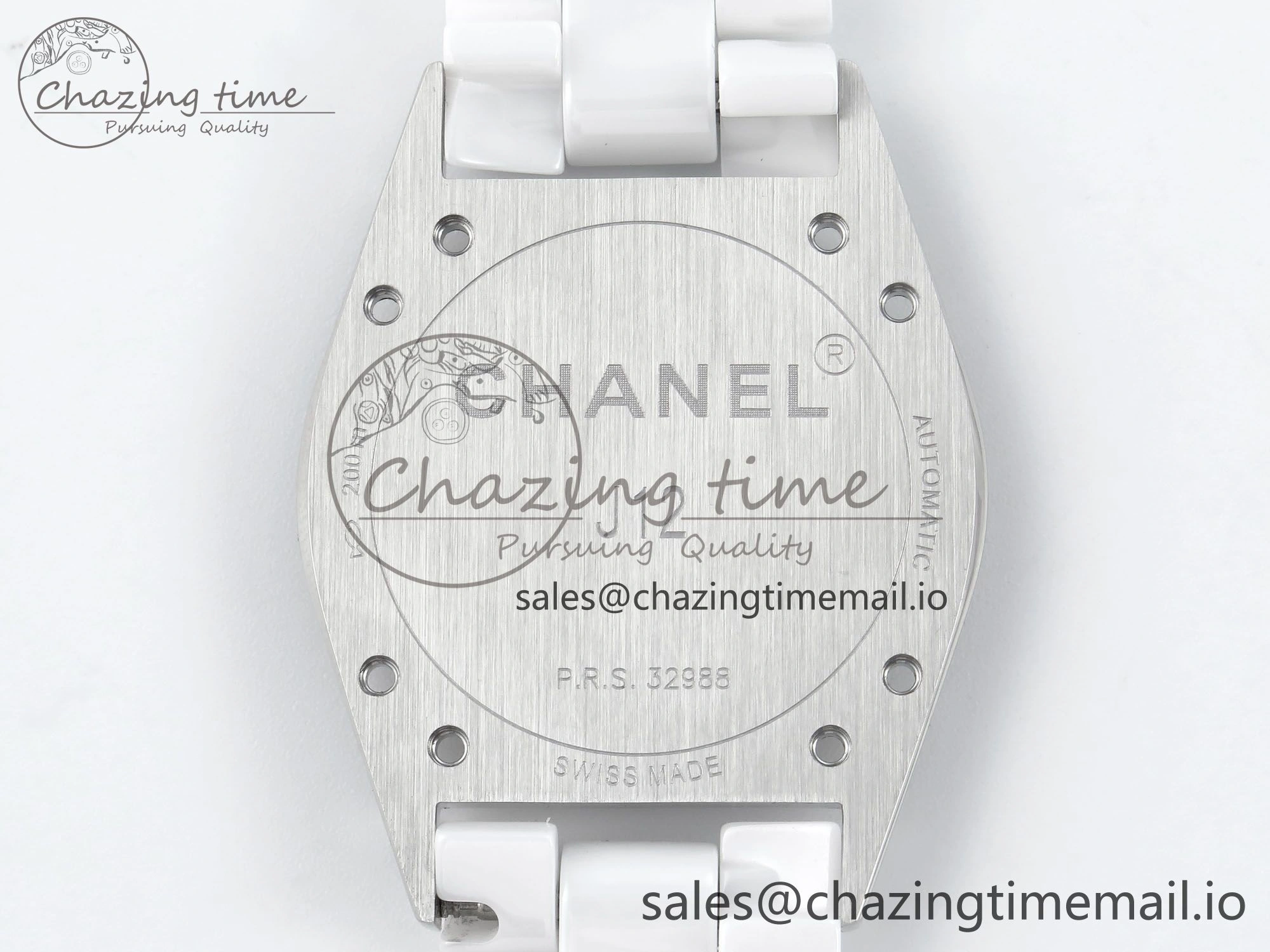 J13 38mm White Ceramic HTF 1:1 Best Edition White Diamonds Dial on Bracelet A2892