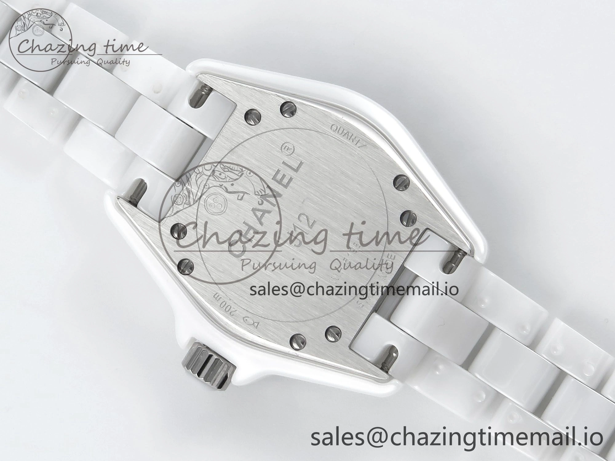 J13 38mm White Ceramic HTF 1:1 Best Edition White MOP Dial on Bracelet Swiss Quartz
