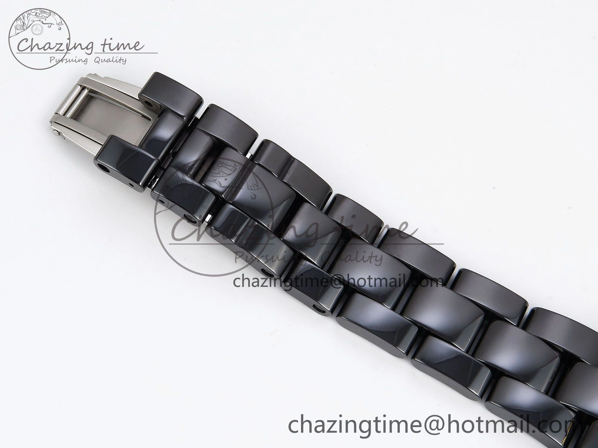J13 38mm YG Black Ceramic BVF 1:1 Best Edition Black Dial on Bracelet A12.1