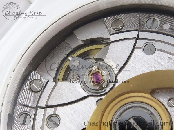 J13 38mm YG White Ceramic BVF 1:1 Best Edition White Dial on Bracelet A12.1