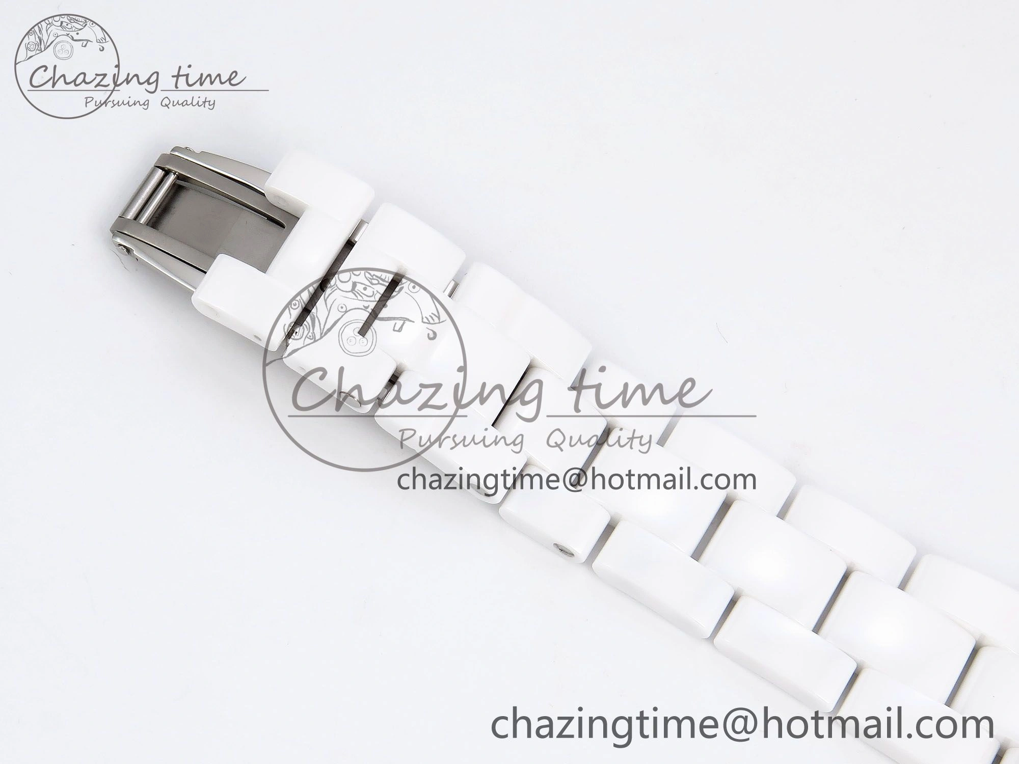 J13 38mm YG White Ceramic BVF 1:1 Best Edition White Dial on Bracelet A12.1