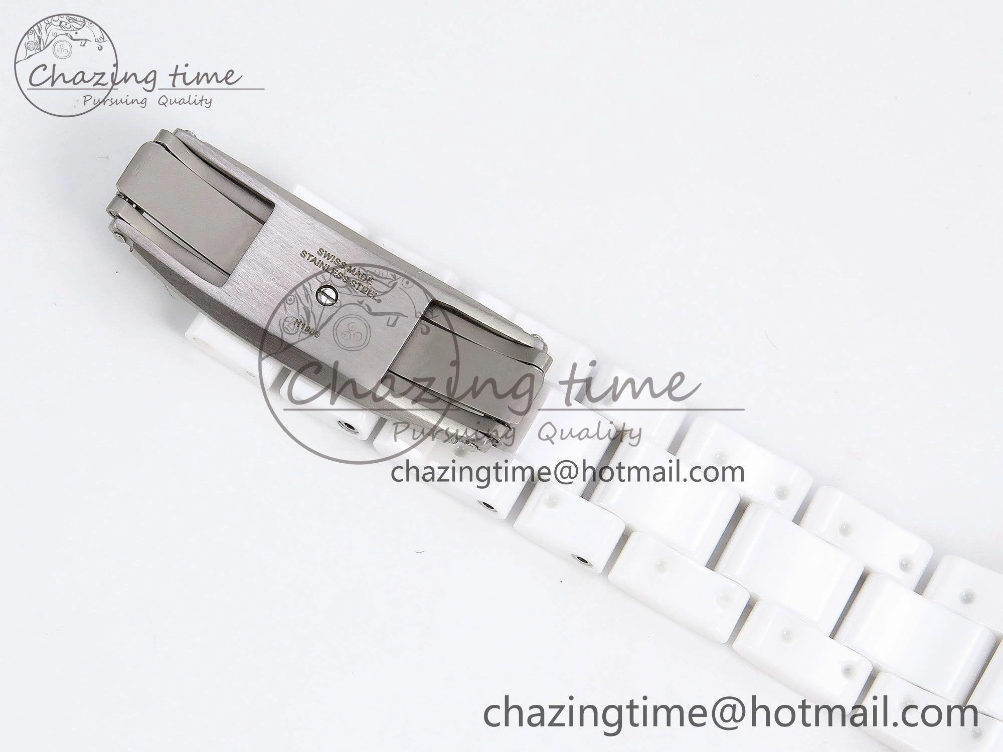 J13 38mm YG White Ceramic BVF 1:1 Best Edition White Dial on Bracelet A12.1