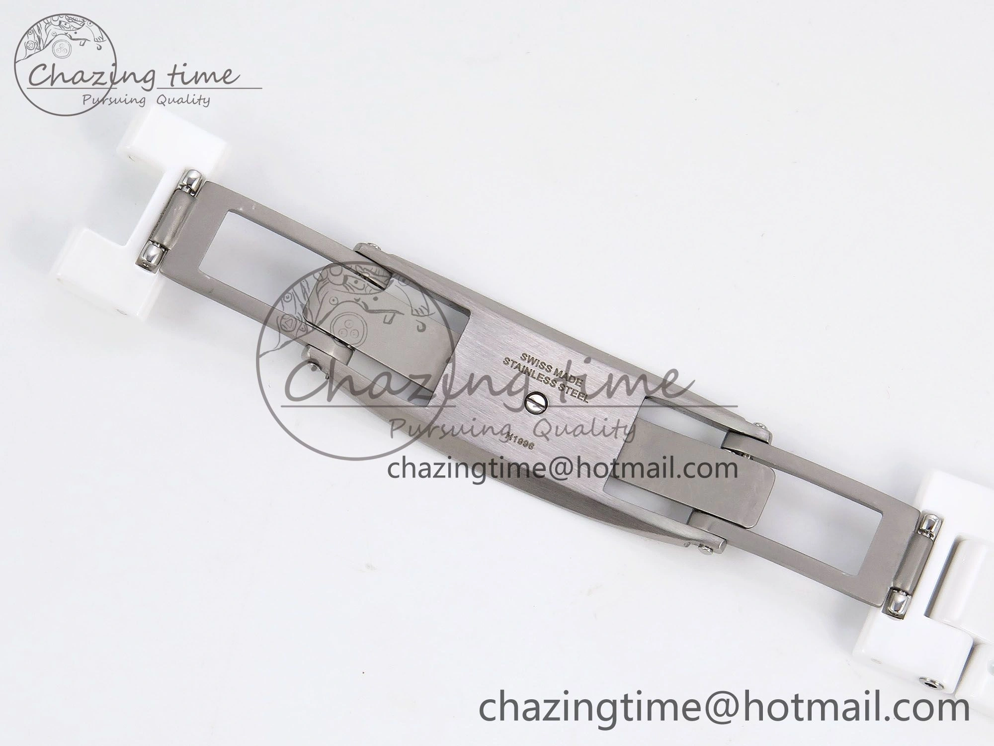 J13 38mm YG White Ceramic BVF 1:1 Best Edition White Dial on Bracelet A12.1