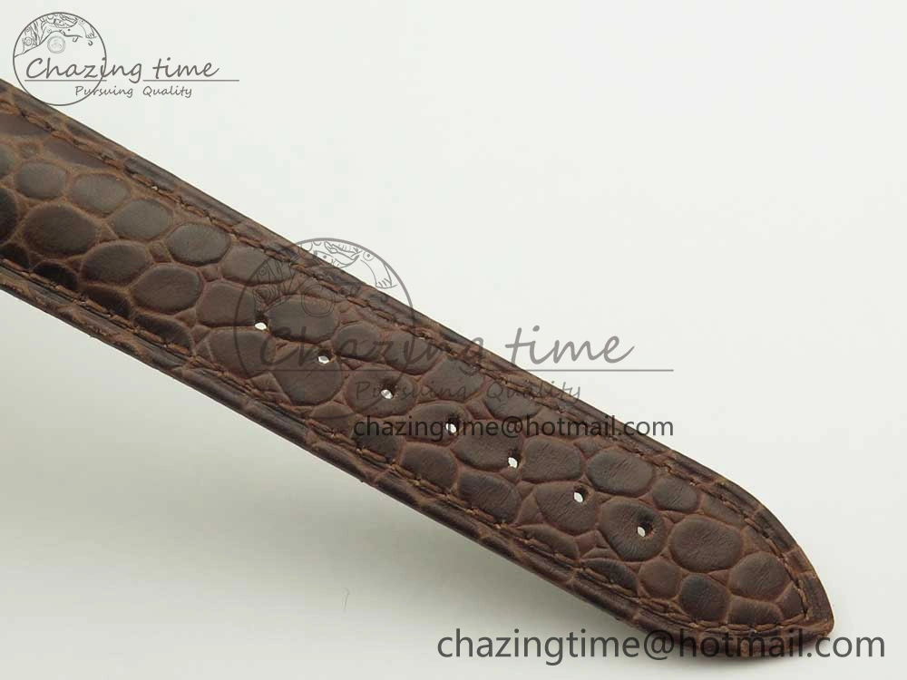 Juvenia Sextant RG FKF Best Edition Black Dial on Brown Leather Strap A2892