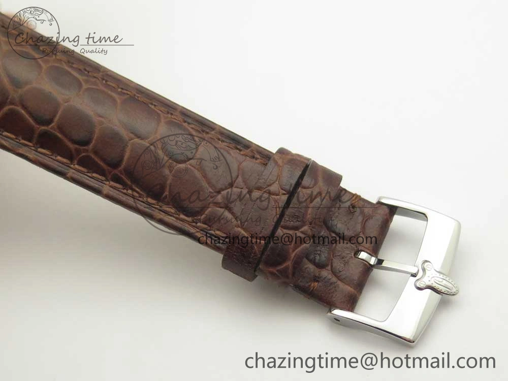 Juvenia Sextant RG FKF Best Edition Black Dial on Brown Leather Strap A2892