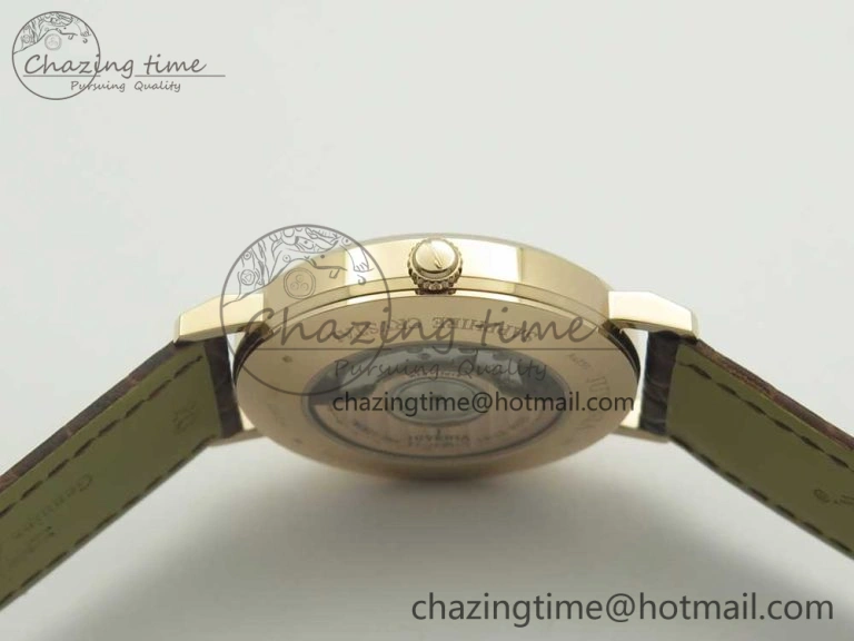 Juvenia Sextant RG FKF Best Edition White Dial on Brown Leather Strap A2892