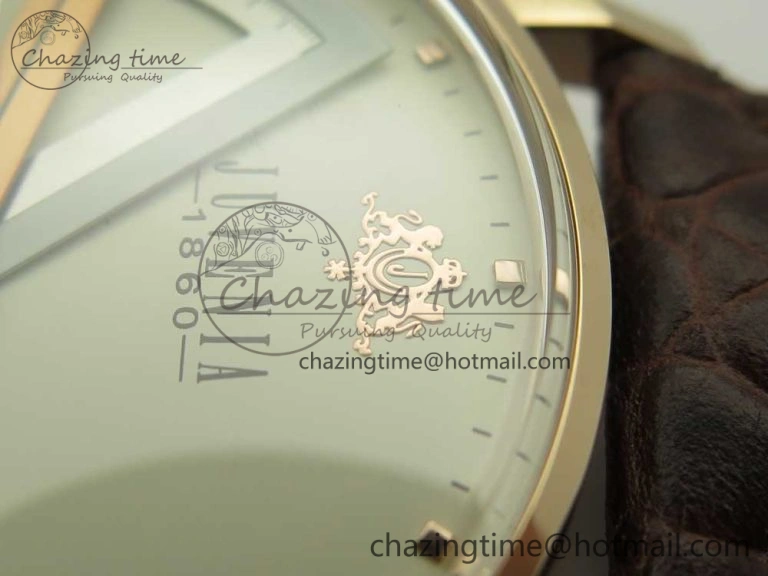 Juvenia Sextant RG FKF Best Edition White Dial on Brown Leather Strap A2892
