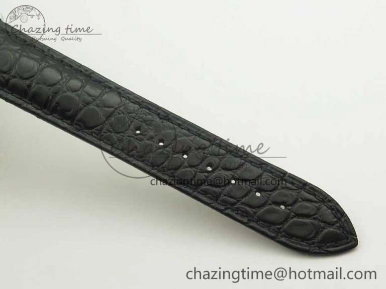 Juvenia Sextant SS FKF Best Edition Black Dial on Black Leather Strap A2892