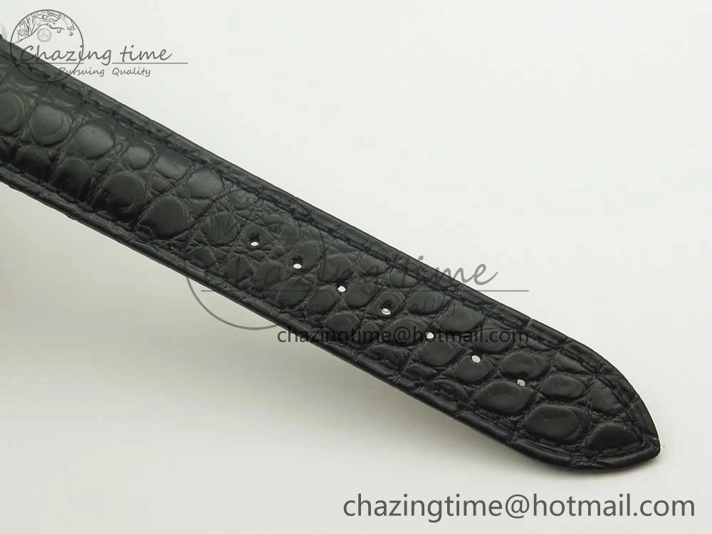Juvenia Sextant SS FKF Best Edition Black Dial on Black Leather Strap A2892
