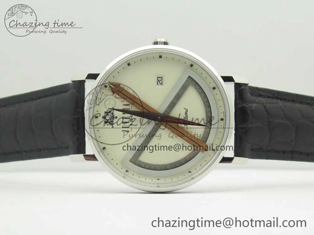 Juvenia Sextant SS FKF Best Edition White Dial on Black Leather Strap A2892