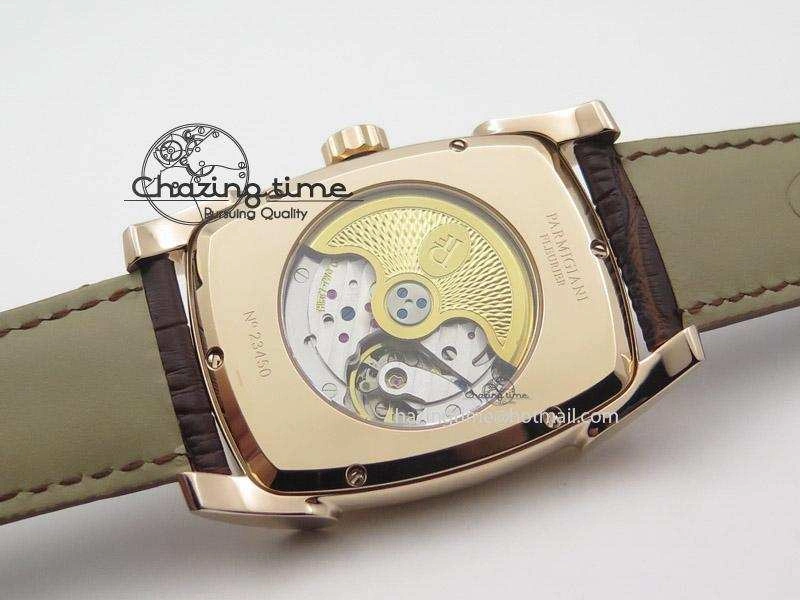 Kalpa Grande RG Black Textured Dial On Brown Leather Strap A331