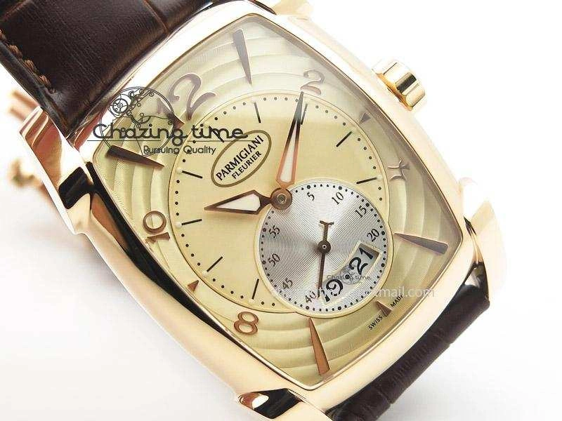 Kalpa Grande RG Gold Textured Dial On Brown Leather Strap A331