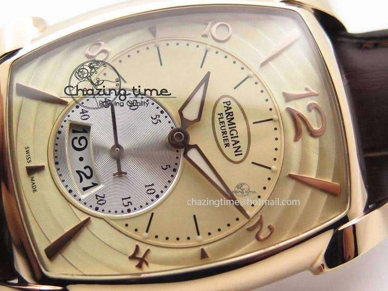 Kalpa Grande RG Gold Textured Dial On Brown Leather Strap A331