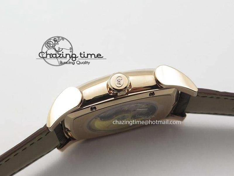 Kalpa Grande RG Gold Textured Dial On Brown Leather Strap A331