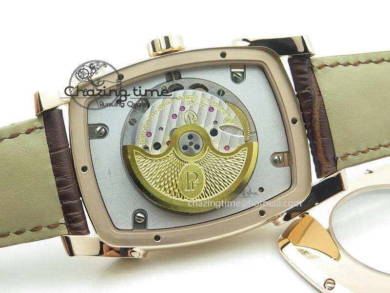 Kalpa Grande RG Gold Textured Dial On Brown Leather Strap A331
