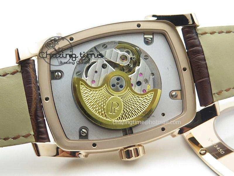 Kalpa Grande RG Gold Textured Dial On Brown Leather Strap A331