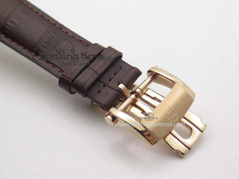 Kalpa Grande RG Gold Textured Dial On Brown Leather Strap A331