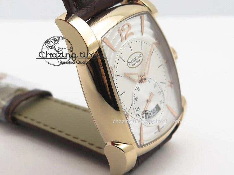 Kalpa Grande RG White Textured Dial On Brown Leather Strap A331