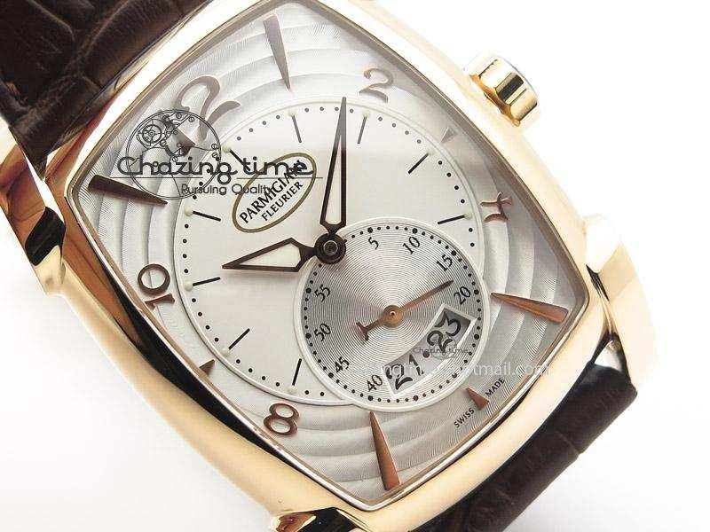 Kalpa Grande RG White Textured Dial On Brown Leather Strap A331