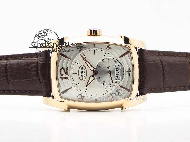 Kalpa Grande RG White Textured Dial On Brown Leather Strap A331
