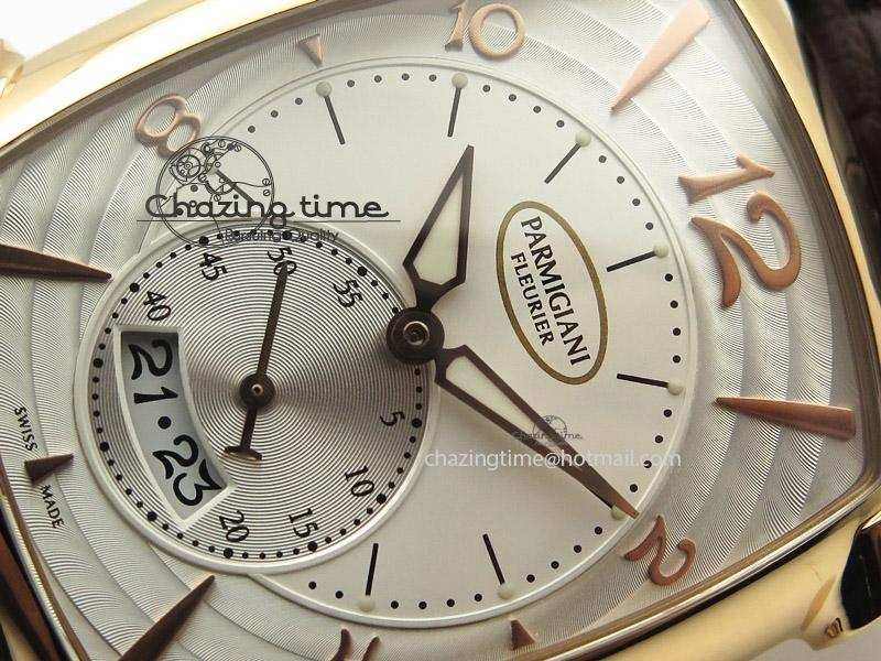 Kalpa Grande RG White Textured Dial On Brown Leather Strap A331