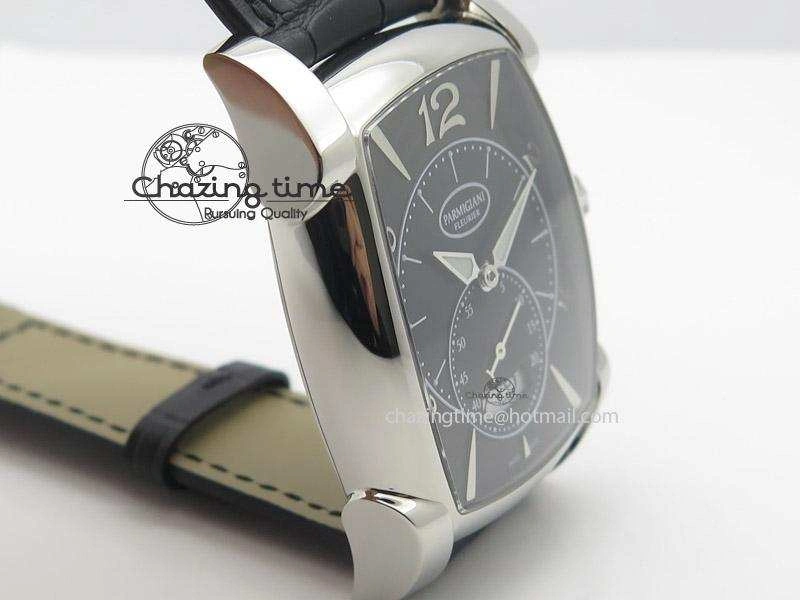 Kalpa Grande SS Black Textured Dial On Black Leather Strap A331