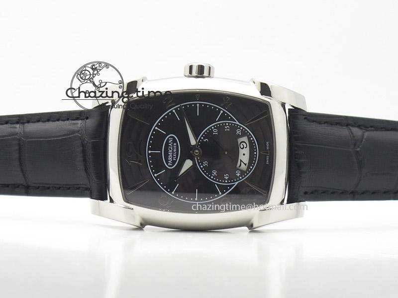 Kalpa Grande SS Black Textured Dial On Black Leather Strap A331