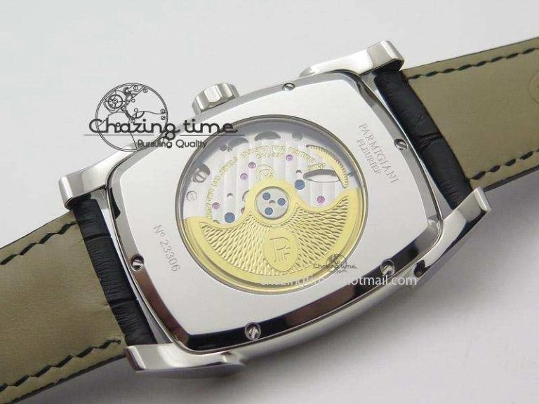 Kalpa Grande SS Gold Textured Dial On Black Leather Strap A331