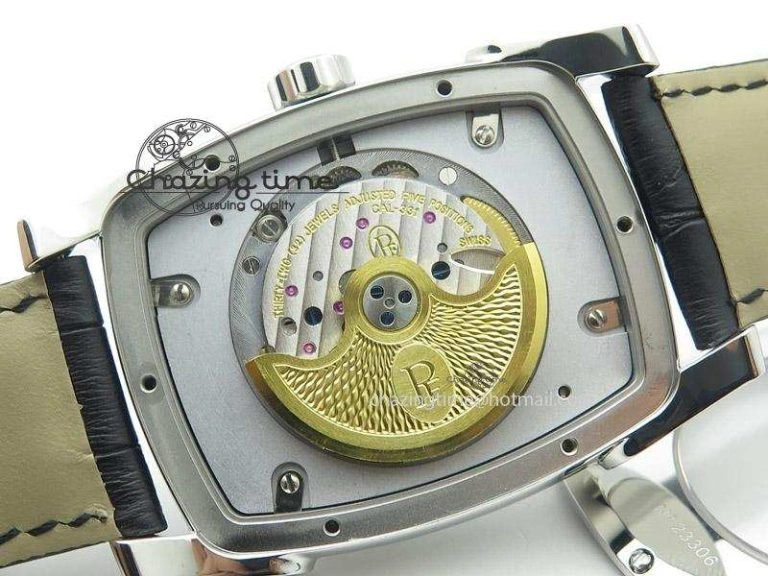 Kalpa Grande SS Gold Textured Dial On Black Leather Strap A331