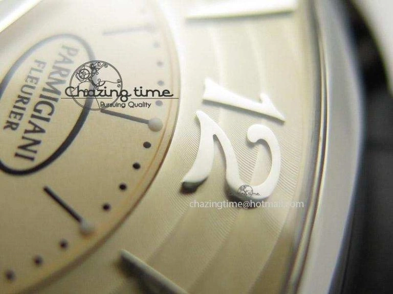 Kalpa Grande SS Gold Textured Dial On Black Leather Strap A331