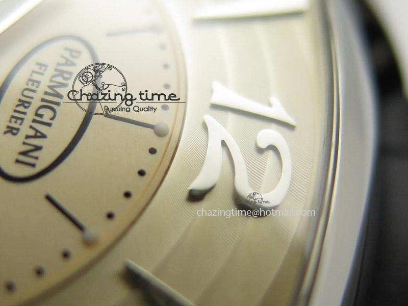 Kalpa Grande SS Gold Textured Dial On Black Leather Strap A331