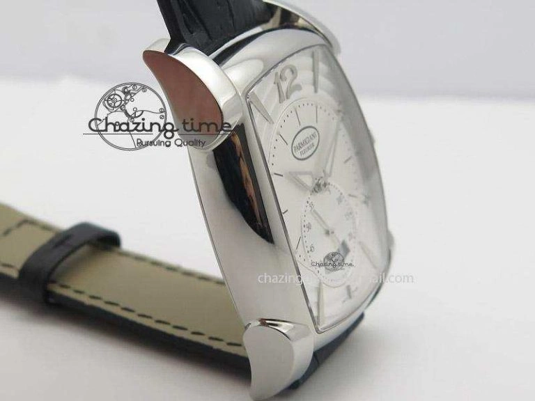 Kalpa Grande SS White Textured Dial On Black Leather Strap A331
