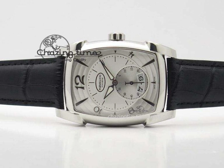 Kalpa Grande SS White Textured Dial On Black Leather Strap A331