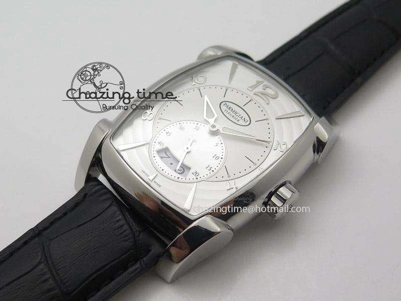 Kalpa Grande SS White Textured Dial On Black Leather Strap A331