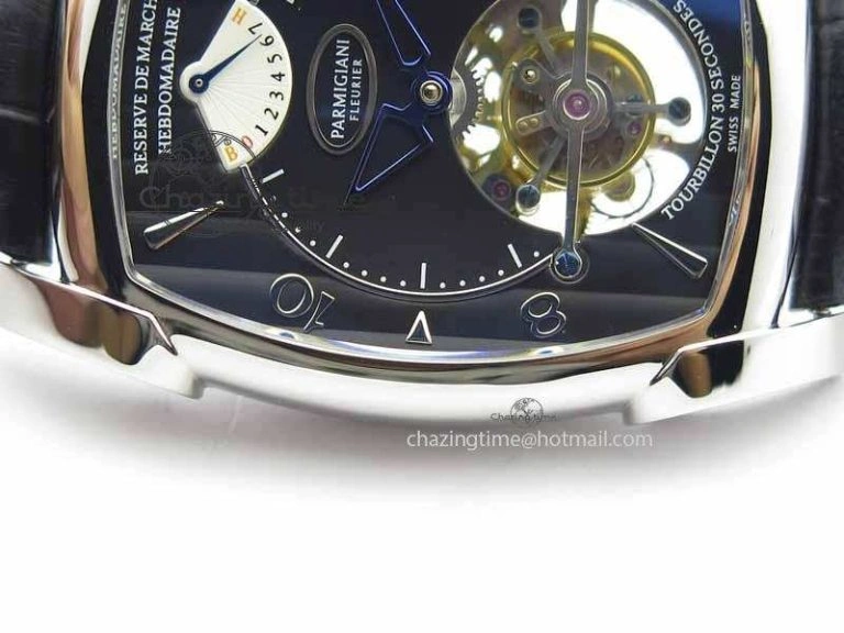Kalpa Grande Tourbillon AZ Best Edition SS Black Dial On Black Leather Strap
