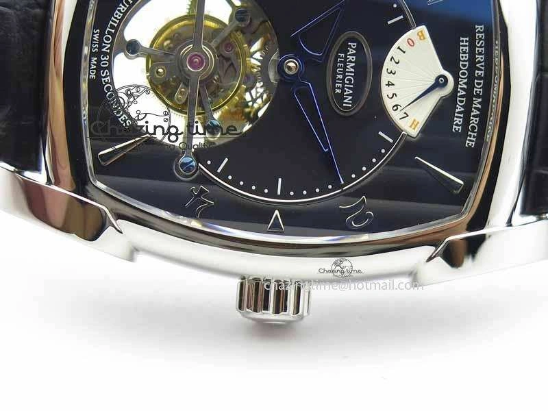 Kalpa Grande Tourbillon AZ Best Edition SS Black Dial On Black Leather Strap