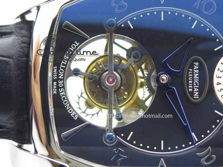 Kalpa Grande Tourbillon AZ Best Edition SS Black Dial On Black Leather Strap